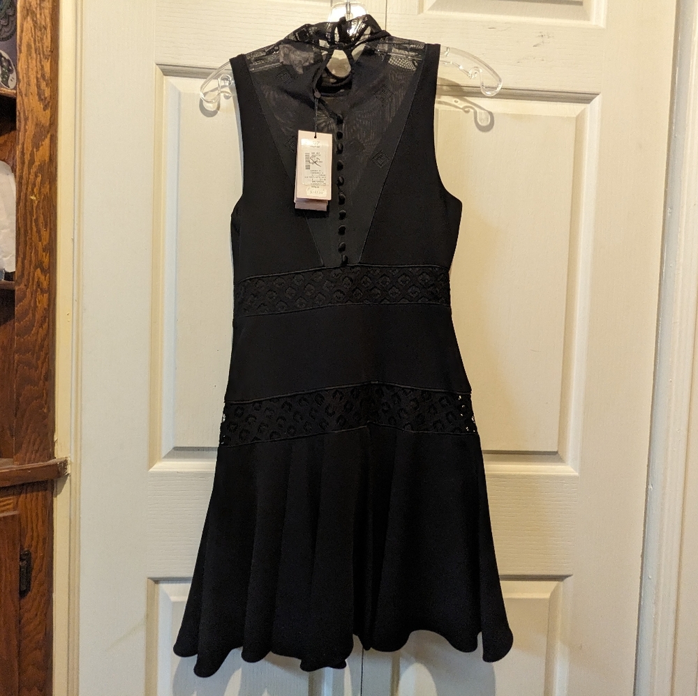Cinq a Sept Concordia Little Black Dress Fit & Flare Size 2 NEW! - Picture 2 of 16